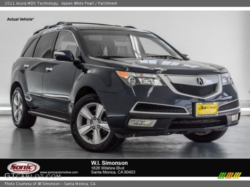 Aspen White Pearl / Parchment 2011 Acura MDX Technology