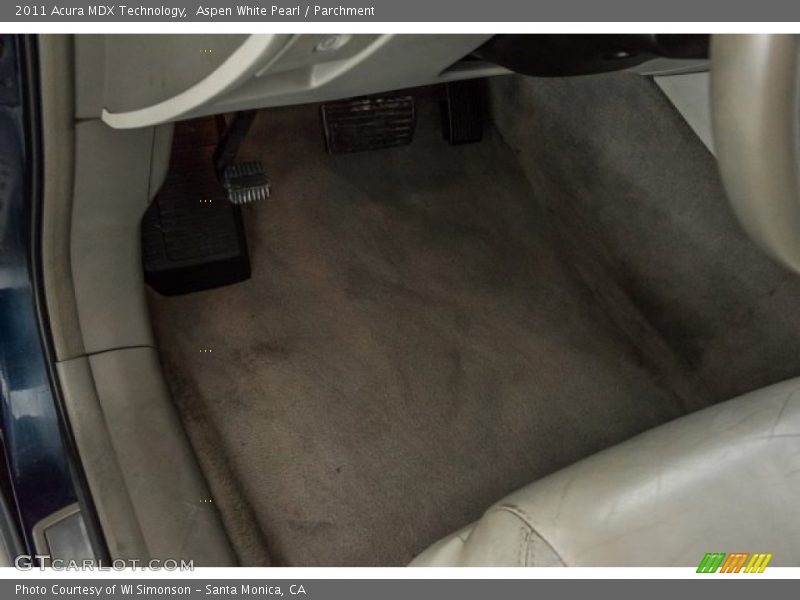 Aspen White Pearl / Parchment 2011 Acura MDX Technology