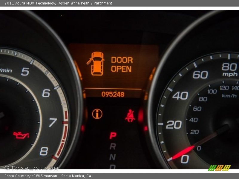 Aspen White Pearl / Parchment 2011 Acura MDX Technology