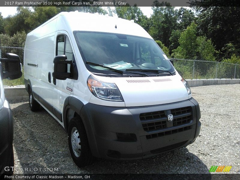 Bright White / Gray 2017 Ram ProMaster 3500 High Roof Cargo Van