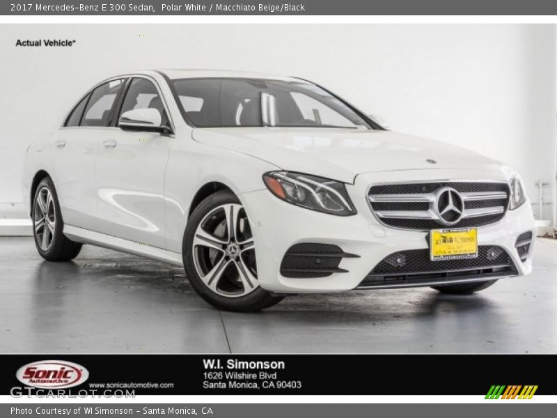 Polar White / Macchiato Beige/Black 2017 Mercedes-Benz E 300 Sedan
