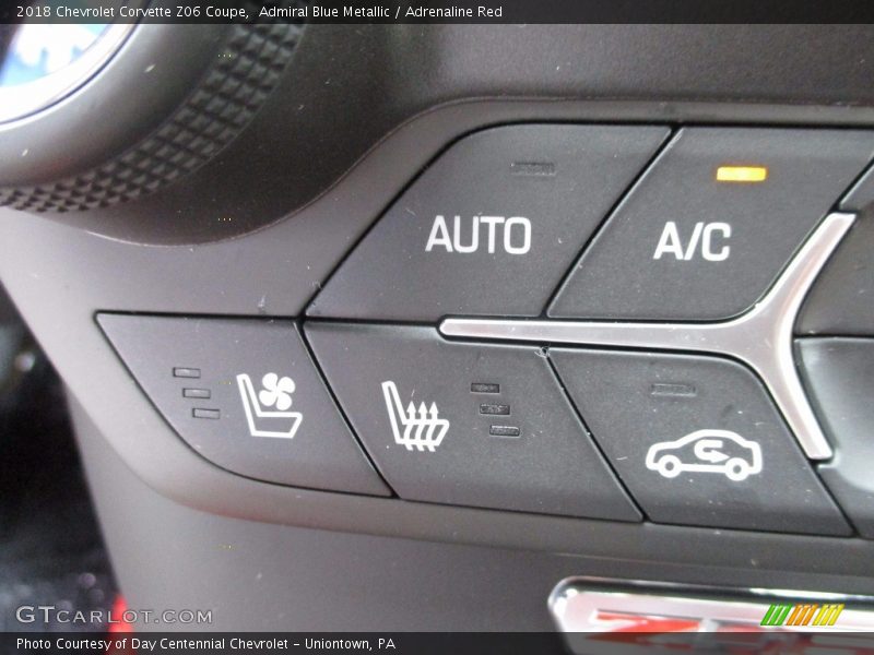 Admiral Blue Metallic / Adrenaline Red 2018 Chevrolet Corvette Z06 Coupe