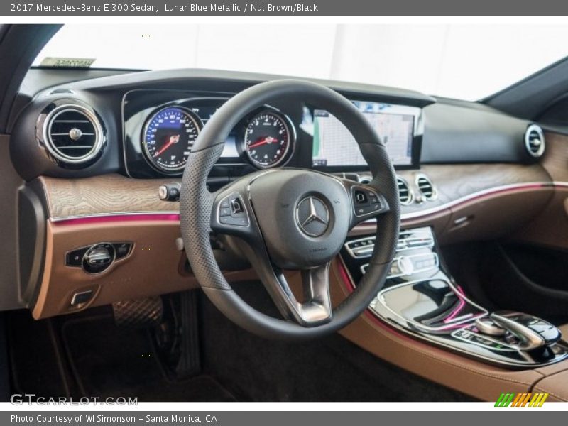 Lunar Blue Metallic / Nut Brown/Black 2017 Mercedes-Benz E 300 Sedan