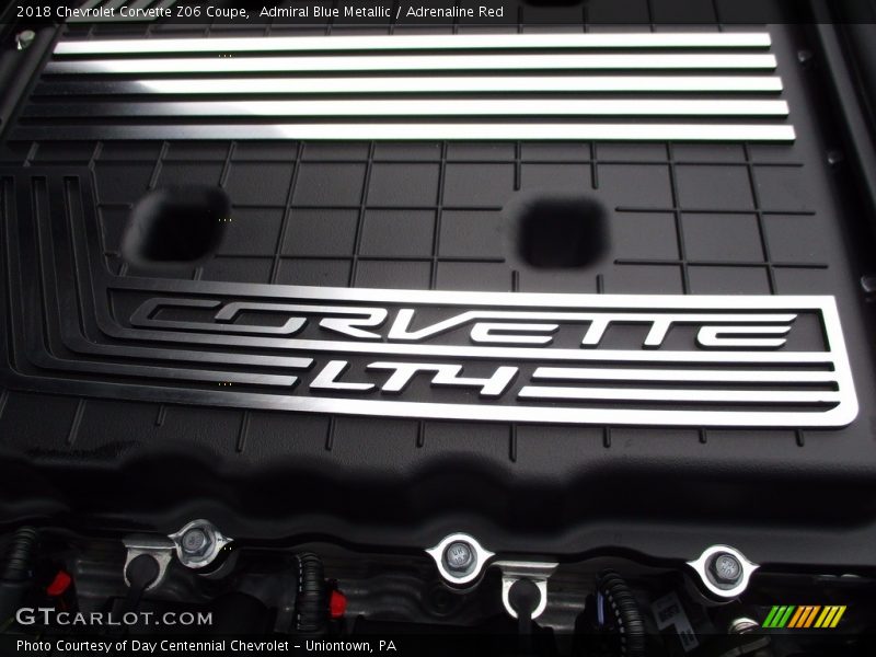 Admiral Blue Metallic / Adrenaline Red 2018 Chevrolet Corvette Z06 Coupe