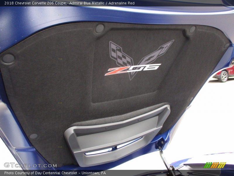 Admiral Blue Metallic / Adrenaline Red 2018 Chevrolet Corvette Z06 Coupe