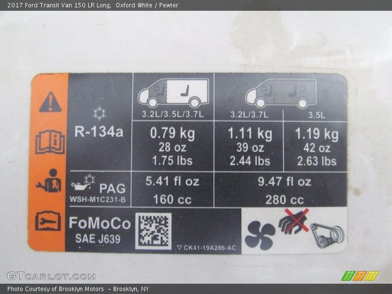 Oxford White / Pewter 2017 Ford Transit Van 150 LR Long