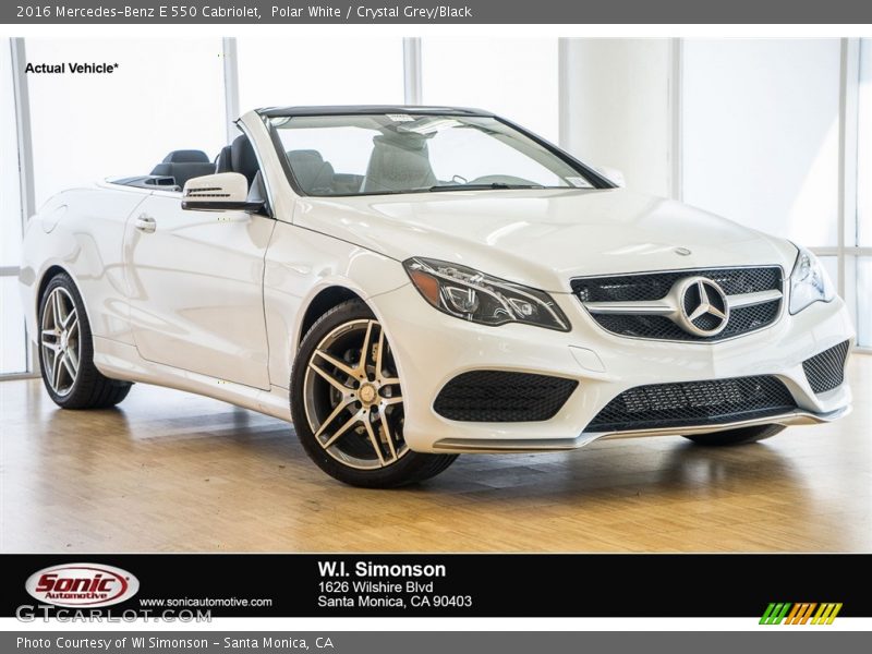 Polar White / Crystal Grey/Black 2016 Mercedes-Benz E 550 Cabriolet