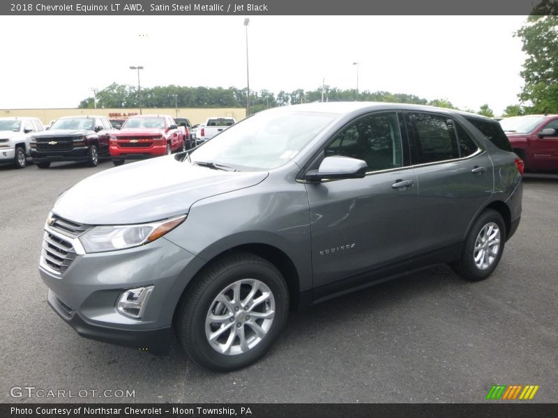 Satin Steel Metallic / Jet Black 2018 Chevrolet Equinox LT AWD