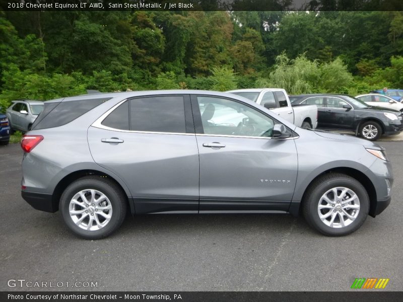 Satin Steel Metallic / Jet Black 2018 Chevrolet Equinox LT AWD