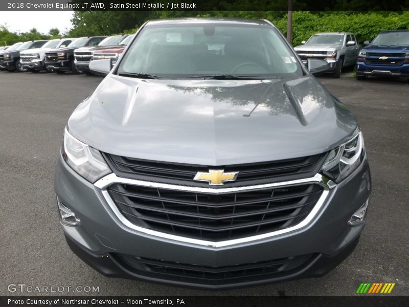 Satin Steel Metallic / Jet Black 2018 Chevrolet Equinox LT AWD