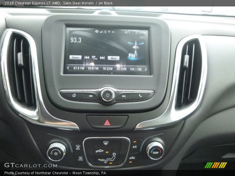 Satin Steel Metallic / Jet Black 2018 Chevrolet Equinox LT AWD