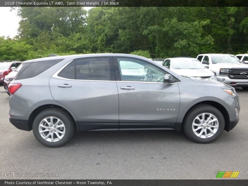 Satin Steel Metallic / Jet Black 2018 Chevrolet Equinox LT AWD