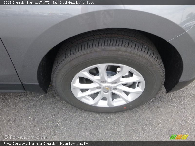 Satin Steel Metallic / Jet Black 2018 Chevrolet Equinox LT AWD