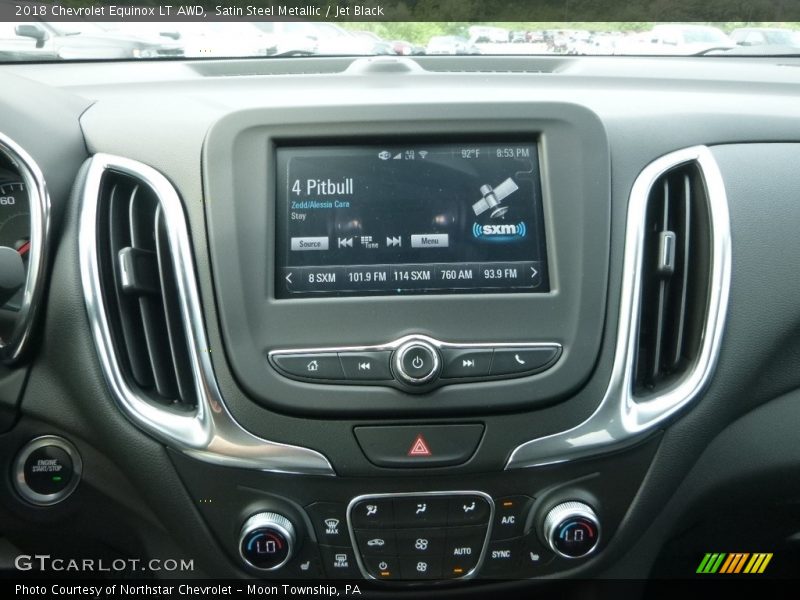 Satin Steel Metallic / Jet Black 2018 Chevrolet Equinox LT AWD