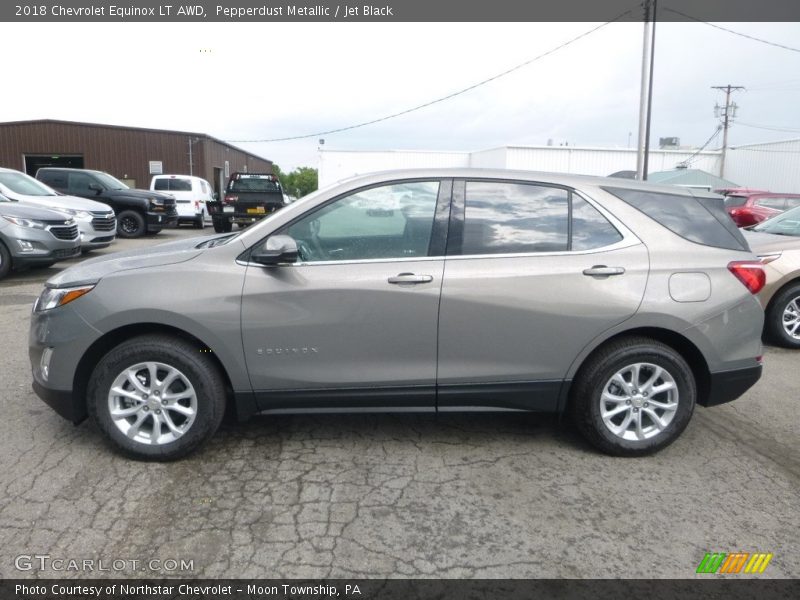 Pepperdust Metallic / Jet Black 2018 Chevrolet Equinox LT AWD