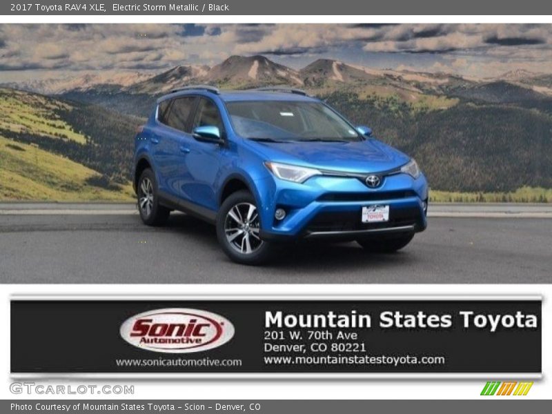 Electric Storm Metallic / Black 2017 Toyota RAV4 XLE