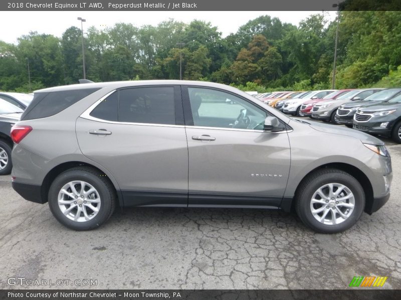 Pepperdust Metallic / Jet Black 2018 Chevrolet Equinox LT AWD