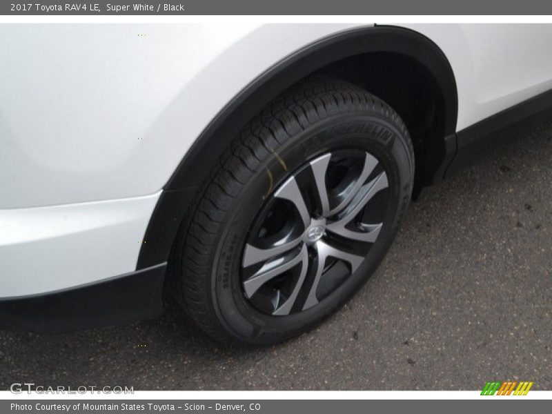 Super White / Black 2017 Toyota RAV4 LE