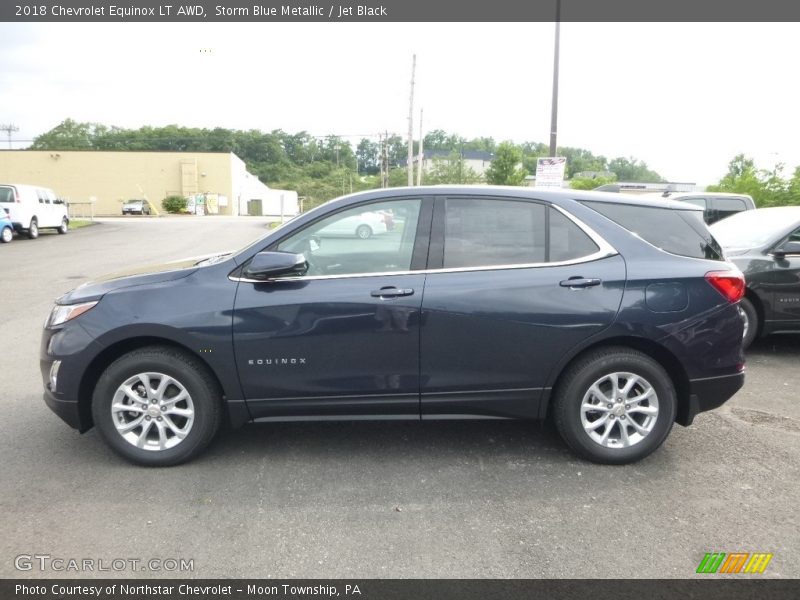 Storm Blue Metallic / Jet Black 2018 Chevrolet Equinox LT AWD