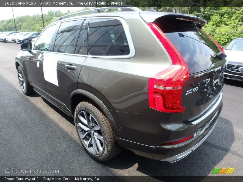 Pine Grey Metallic / Blonde 2018 Volvo XC90 T6 AWD Momentum