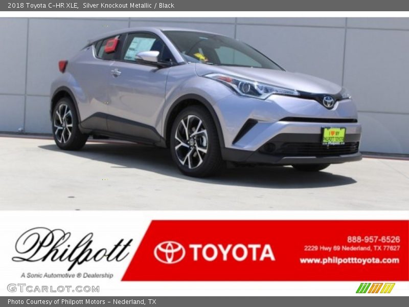 Silver Knockout Metallic / Black 2018 Toyota C-HR XLE