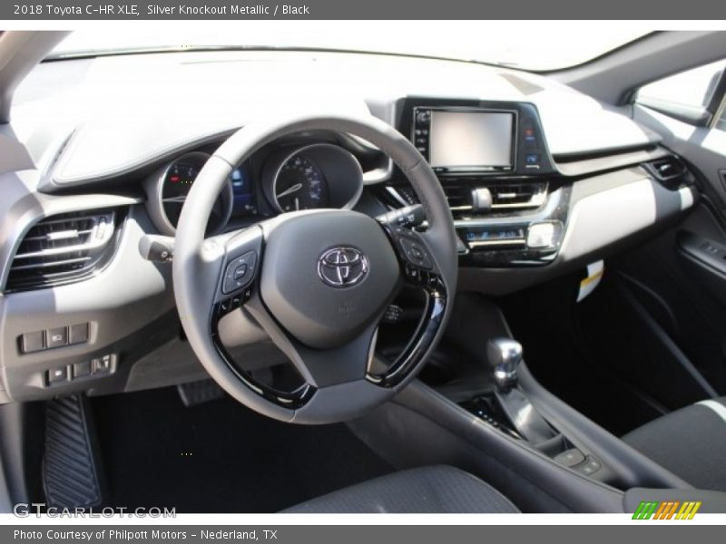 Silver Knockout Metallic / Black 2018 Toyota C-HR XLE