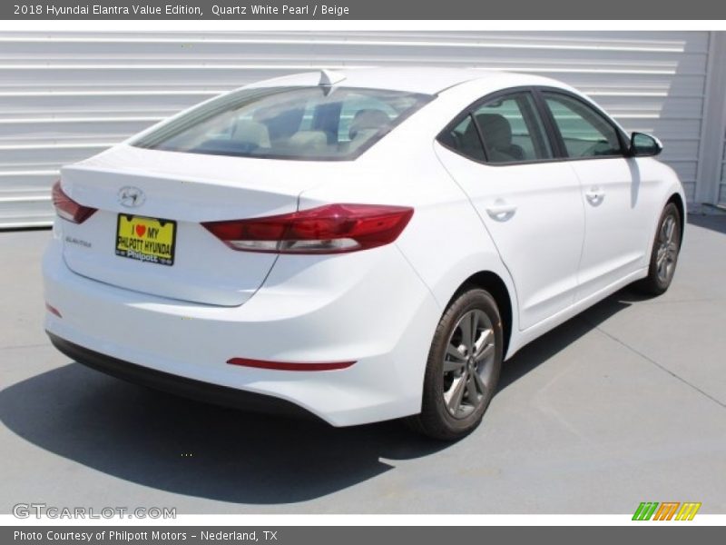 Quartz White Pearl / Beige 2018 Hyundai Elantra Value Edition