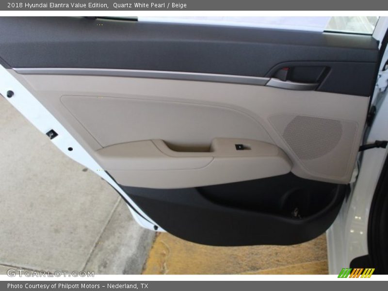 Quartz White Pearl / Beige 2018 Hyundai Elantra Value Edition
