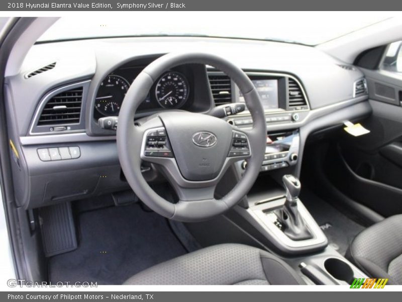 Symphony Silver / Black 2018 Hyundai Elantra Value Edition