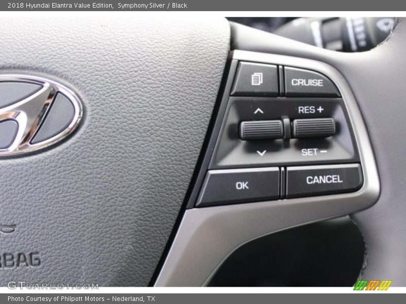 Symphony Silver / Black 2018 Hyundai Elantra Value Edition