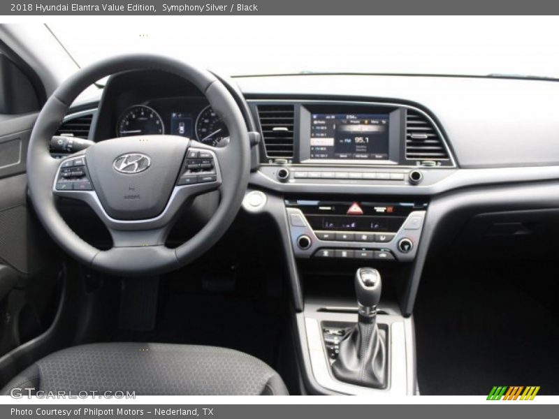 Symphony Silver / Black 2018 Hyundai Elantra Value Edition