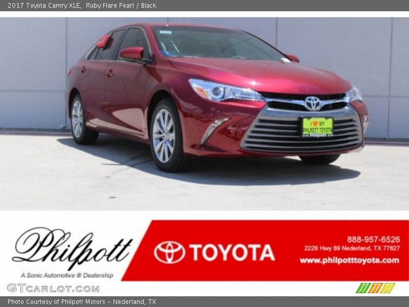 Ruby Flare Pearl / Black 2017 Toyota Camry XLE
