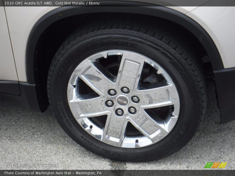 Gold Mist Metallic / Ebony 2010 GMC Acadia SLT AWD