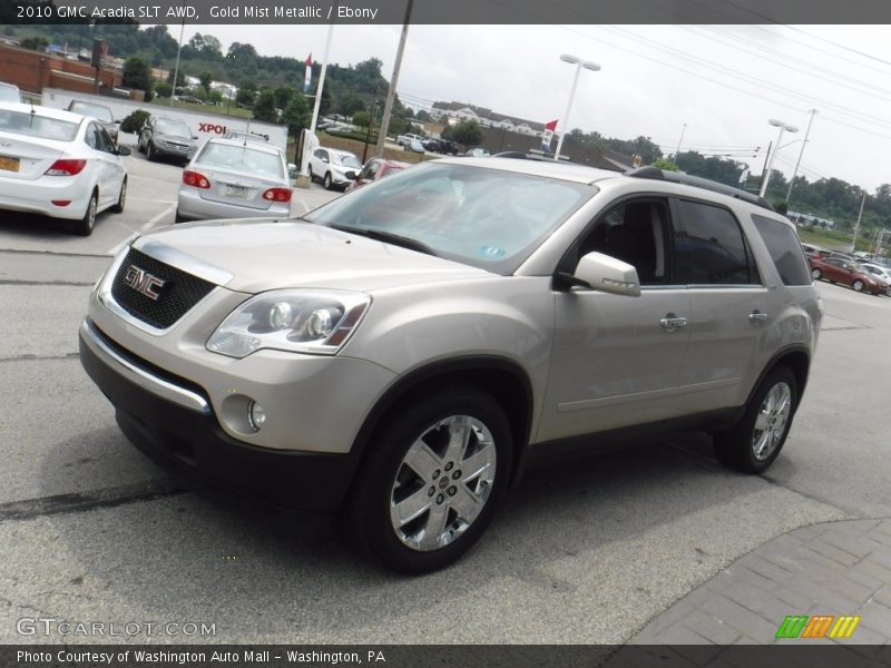 Gold Mist Metallic / Ebony 2010 GMC Acadia SLT AWD
