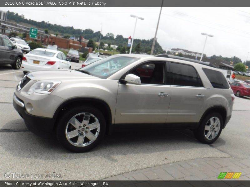 Gold Mist Metallic / Ebony 2010 GMC Acadia SLT AWD