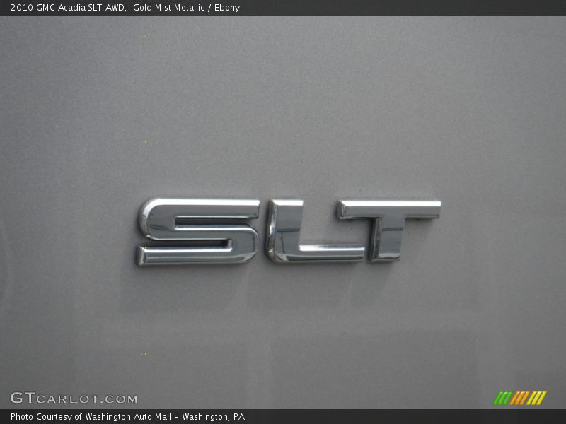 Gold Mist Metallic / Ebony 2010 GMC Acadia SLT AWD
