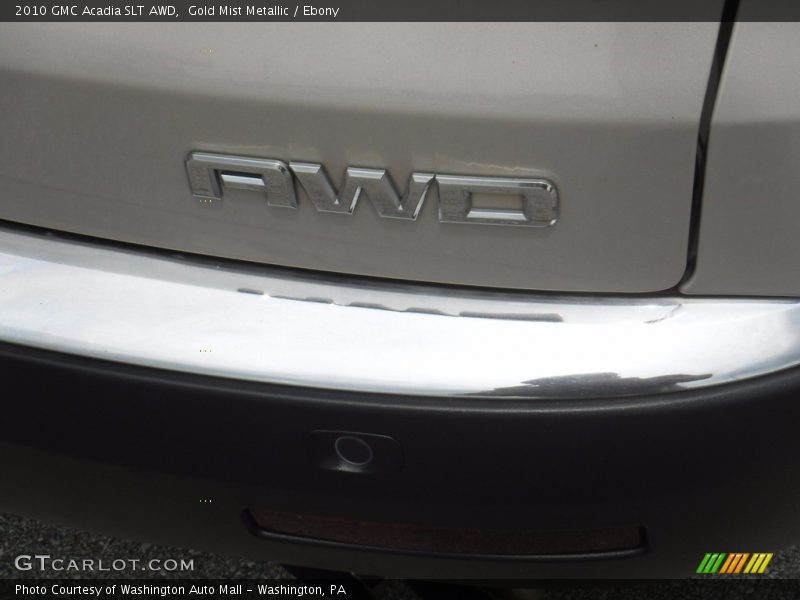 Gold Mist Metallic / Ebony 2010 GMC Acadia SLT AWD