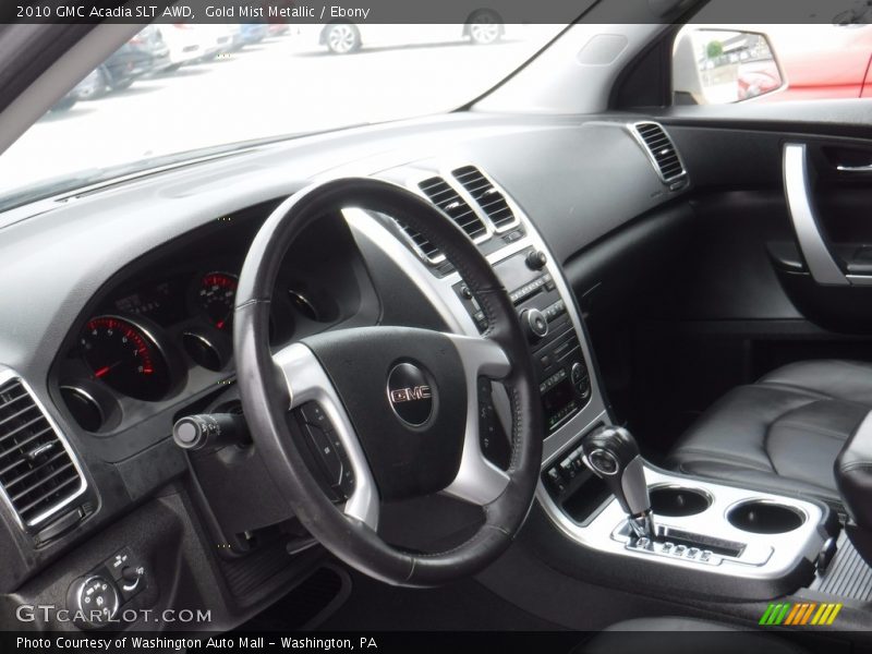 Gold Mist Metallic / Ebony 2010 GMC Acadia SLT AWD