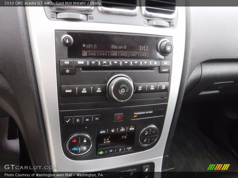 Gold Mist Metallic / Ebony 2010 GMC Acadia SLT AWD