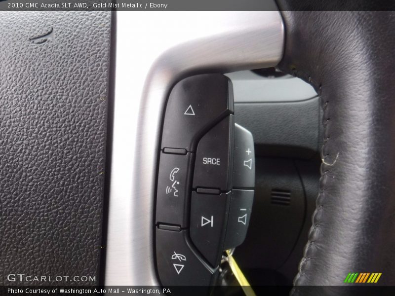 Gold Mist Metallic / Ebony 2010 GMC Acadia SLT AWD