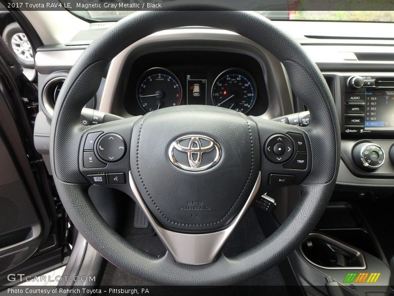 Magnetic Gray Metallic / Black 2017 Toyota RAV4 LE