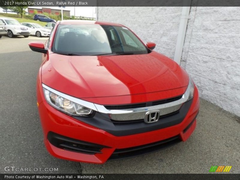 Rallye Red / Black 2017 Honda Civic LX Sedan