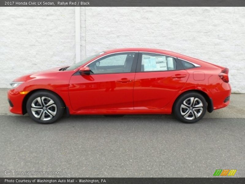 Rallye Red / Black 2017 Honda Civic LX Sedan