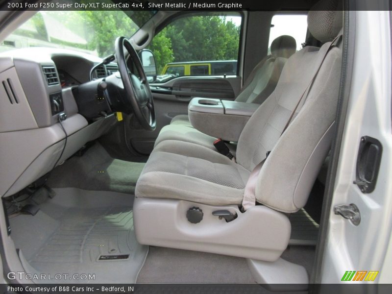 Silver Metallic / Medium Graphite 2001 Ford F250 Super Duty XLT SuperCab 4x4