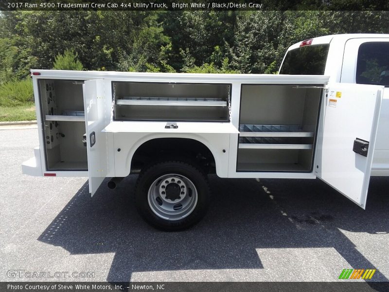 Bright White / Black/Diesel Gray 2017 Ram 4500 Tradesman Crew Cab 4x4 Utility Truck