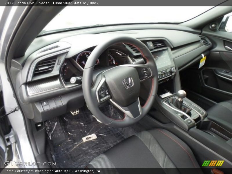 Lunar Silver Metallic / Black 2017 Honda Civic Si Sedan
