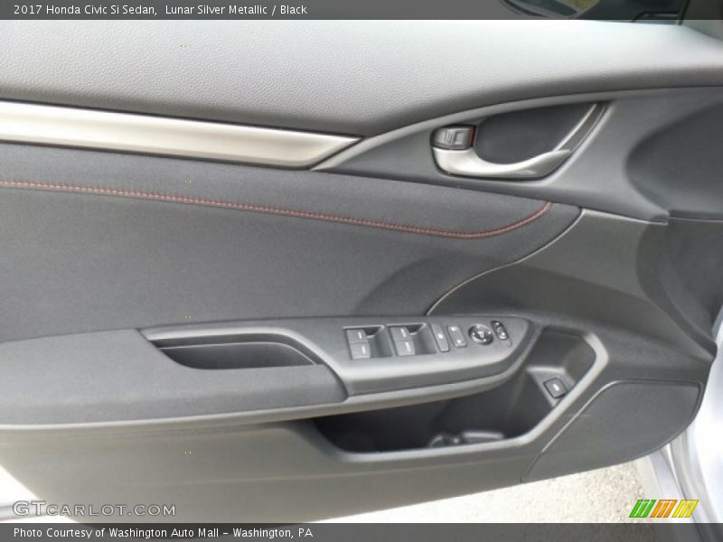 Lunar Silver Metallic / Black 2017 Honda Civic Si Sedan