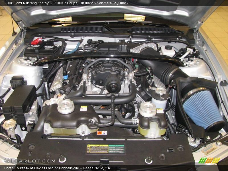Brilliant Silver Metallic / Black 2008 Ford Mustang Shelby GT500KR Coupe