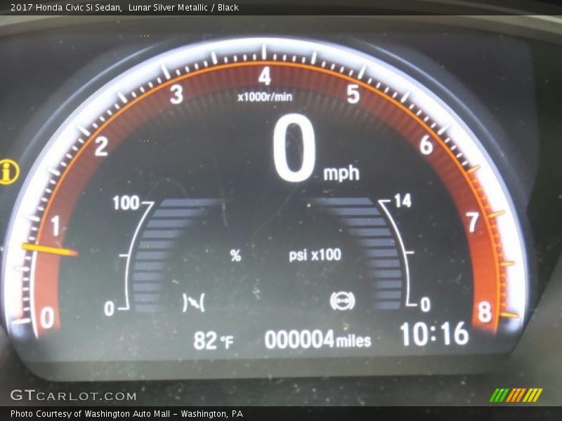 Lunar Silver Metallic / Black 2017 Honda Civic Si Sedan
