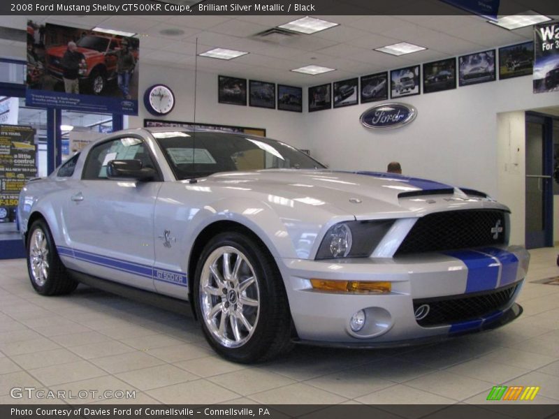 Brilliant Silver Metallic / Black 2008 Ford Mustang Shelby GT500KR Coupe